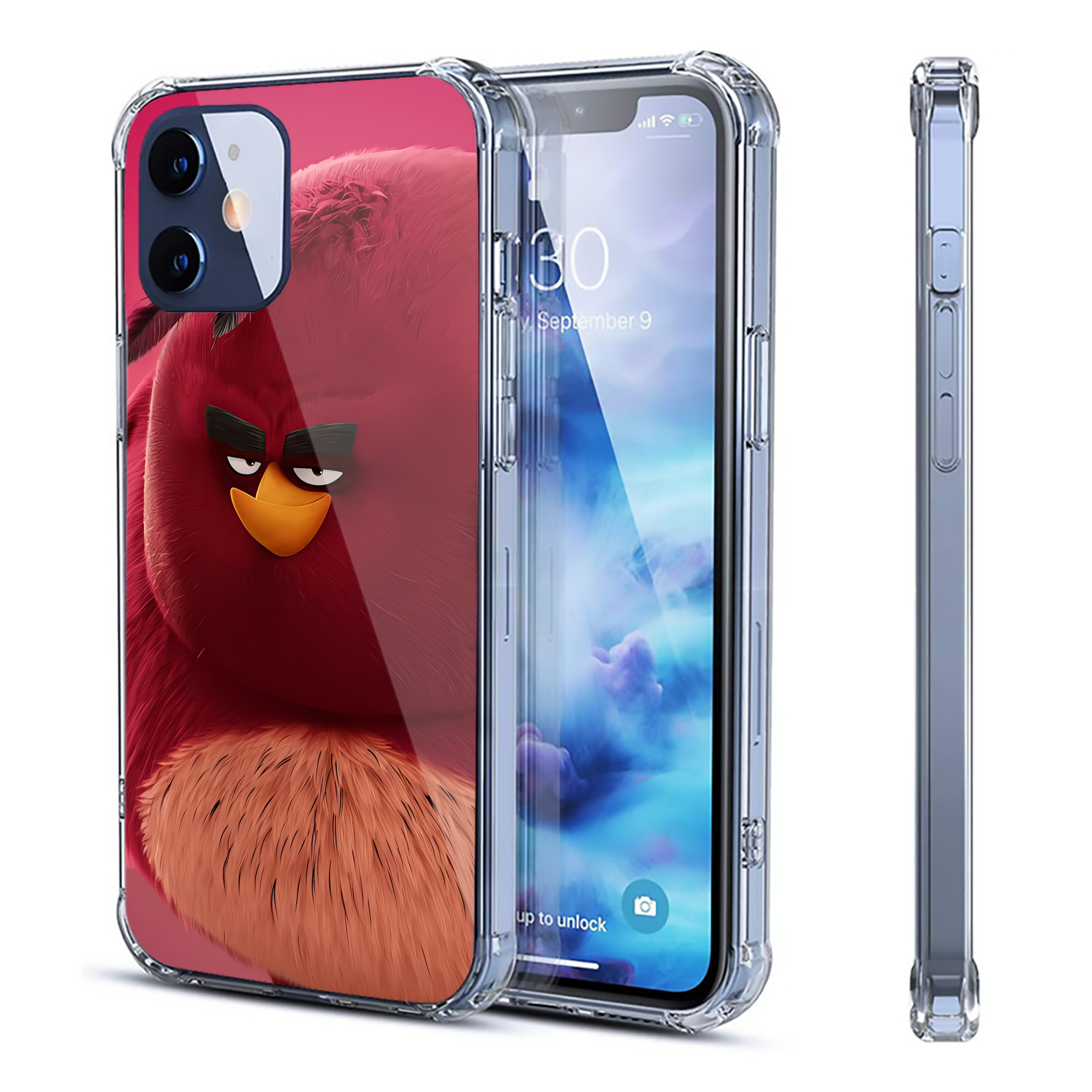 （画像用） Angry Birds アングリーバード 【iPhone 12シリーズ対応】透明スマホケース（クリアソフトケース）